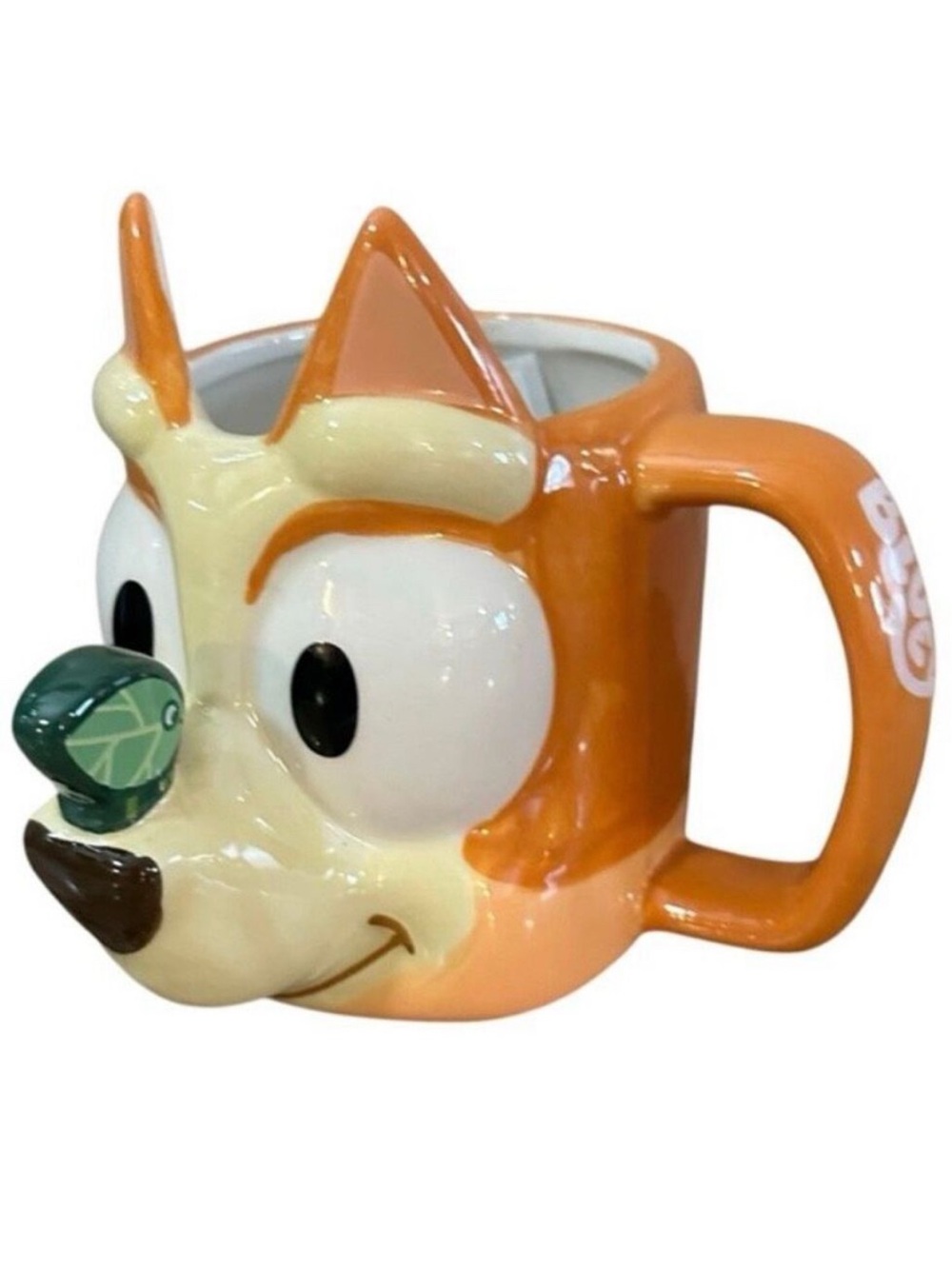 NWT Gorgeous Zak Design Bluey Bingo Orange Tan Figural Sculpted Ceramic 15oz Mug